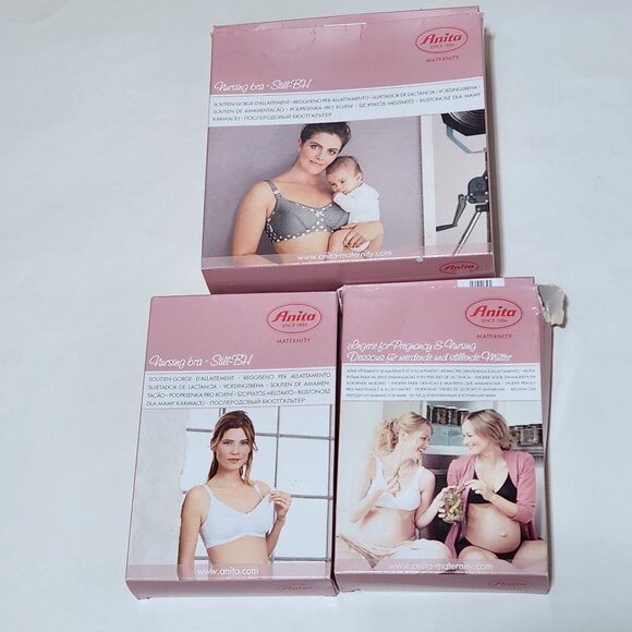 NWT Anita Wire-Free Nursing Bra Trio 34F/34DDD โ 5034 5055 5051 - Soft Support - Picture 1 of 3